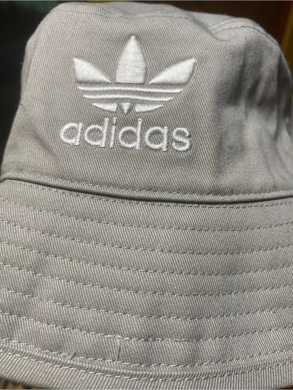 adidas Trefoil Bucket Hat in Gray men XL